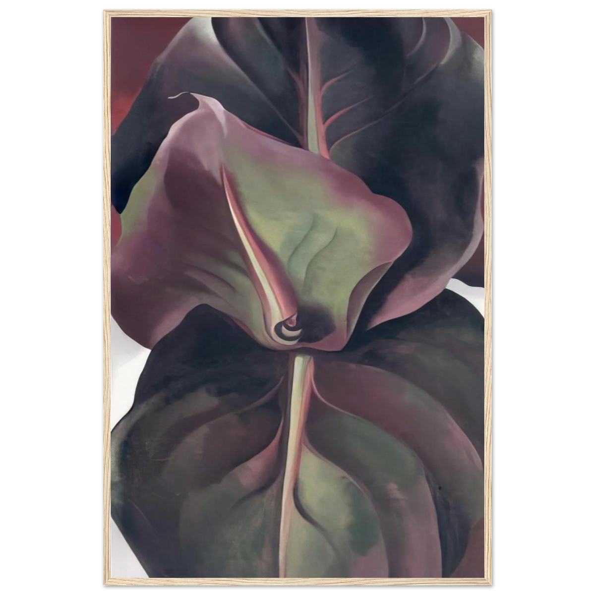 Canna Leaves Framed Poster | Georgia O'Keeffe Framed Prints Wall Art | Georgia O Keeffe Prints