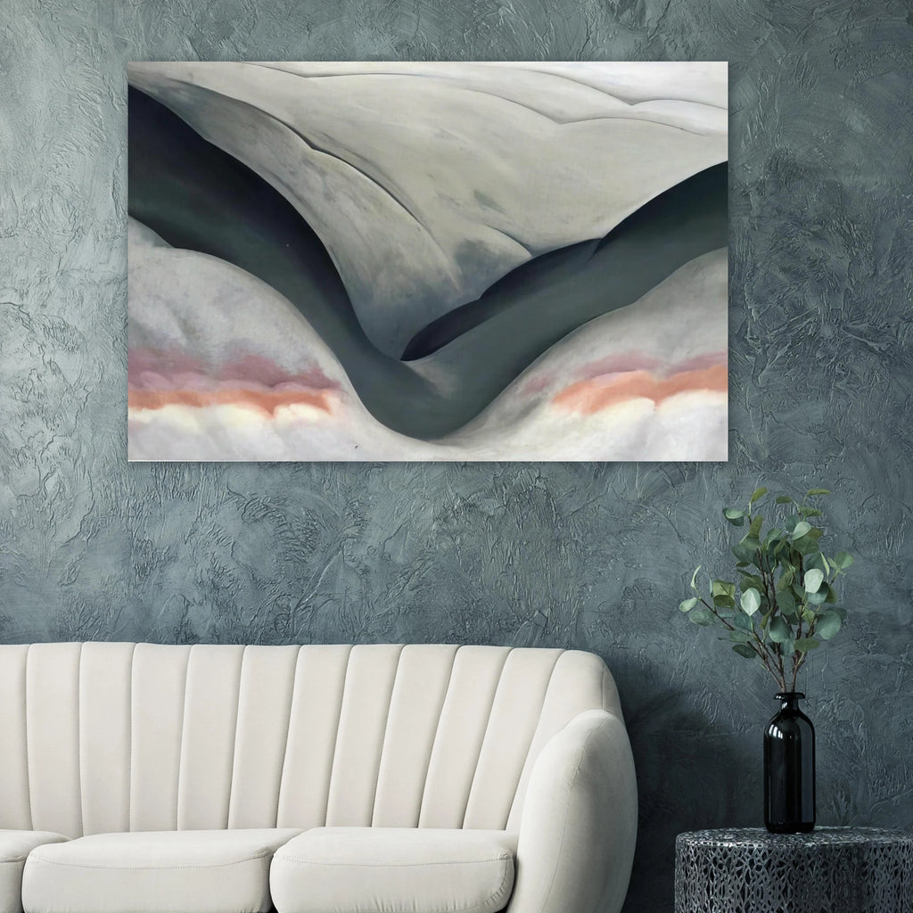 Black Place, Grey and Pink Poster | Georgia O'Keeffe Poster | Georgia O Keeffe Prints