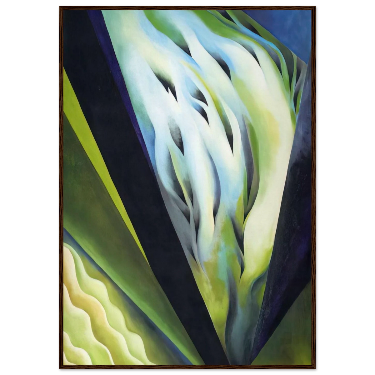 Blue and Green Music Framed Poster | Georgia O'Keeffe Framed Prints Wall Art | Georgia O Keeffe Prints