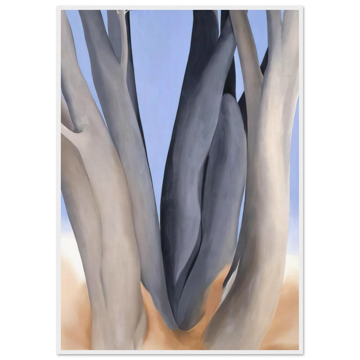 Dark Tree Trunks Framed Poster | Georgia O'Keeffe Framed Prints Wall Art | Georgia O Keeffe Prints