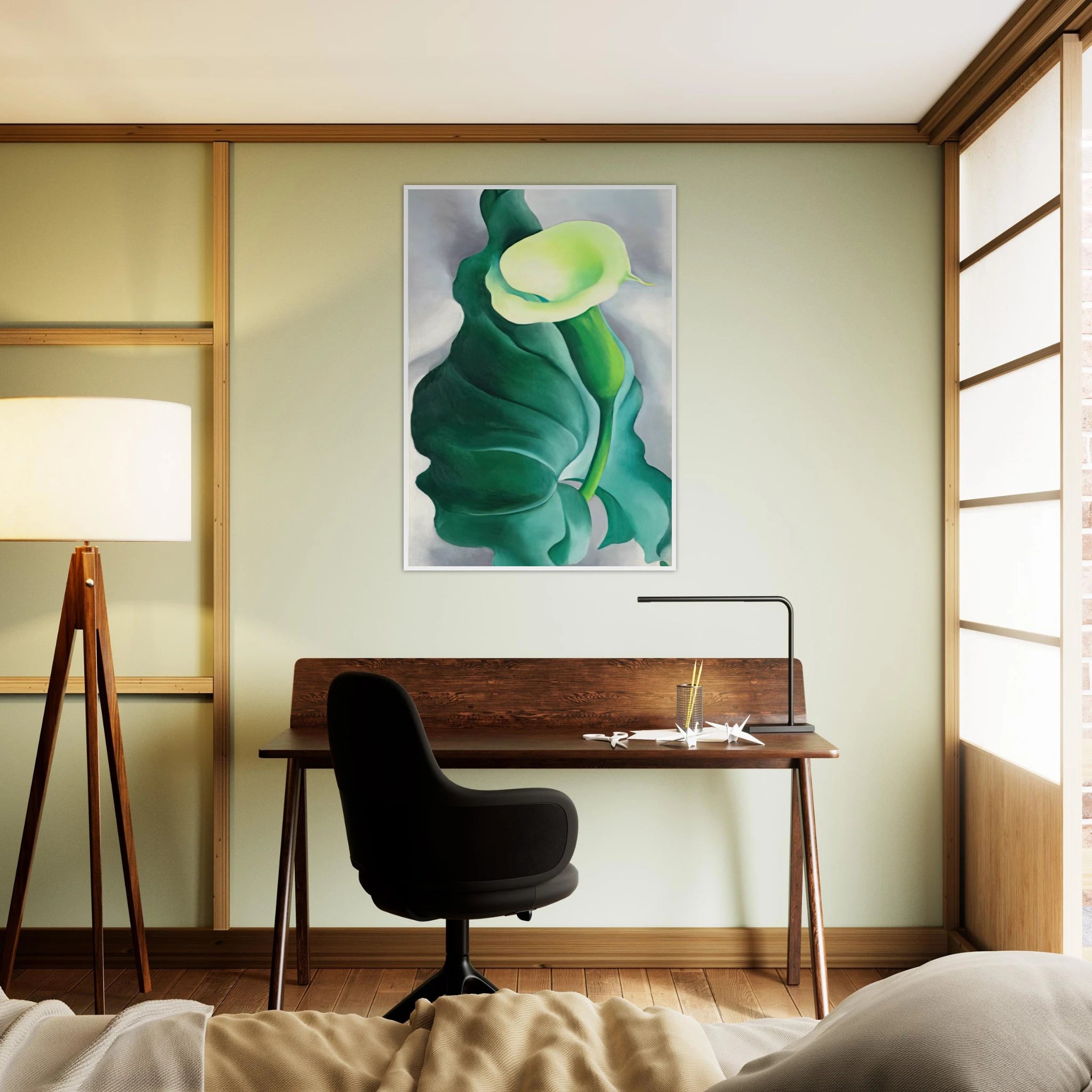 Calla Lily  Lily-Yellow No. 2  Framed Poster | Georgia O'Keeffe Framed Prints Wall Art | Georgia O Keeffe Prints