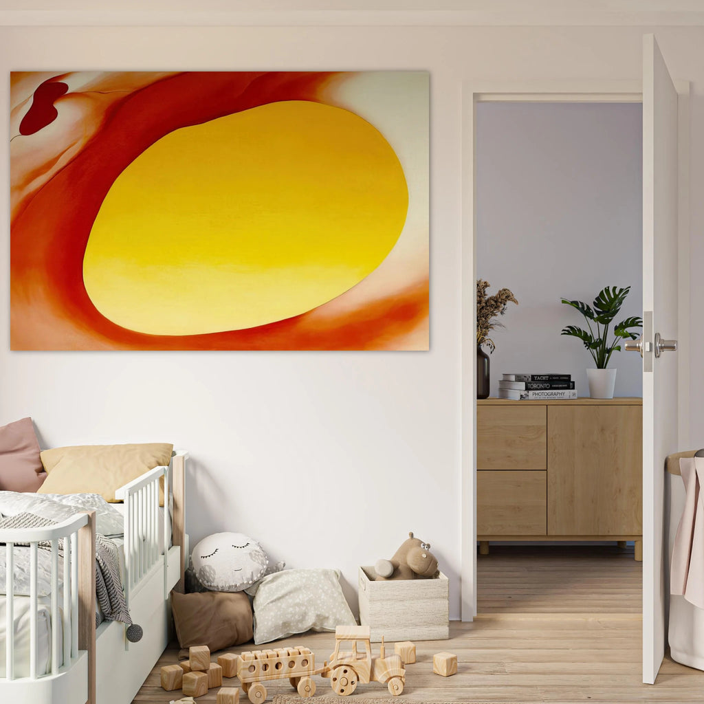 Pelvis Series - Red with Yellow Poster | Georgia O'Keeffe Poster | Georgia O Keeffe Prints