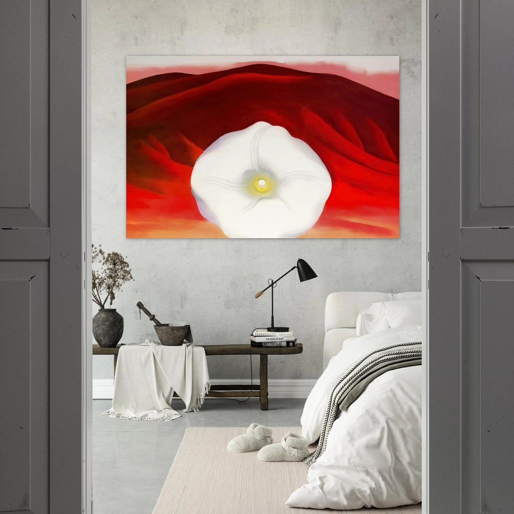 Red hills and white flower Poster | Georgia O'Keeffe Poster | Georgia O Keeffe Prints