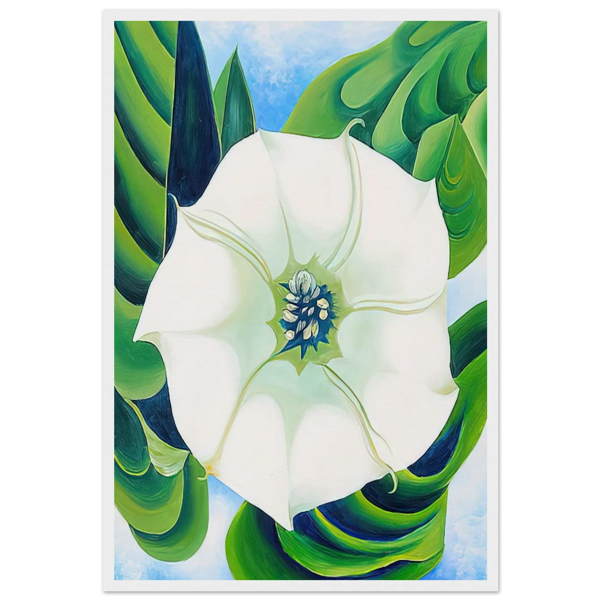 Jimson Weed Framed Poster | Georgia O'Keeffe Framed Prints Wall Art | Georgia O Keeffe Prints