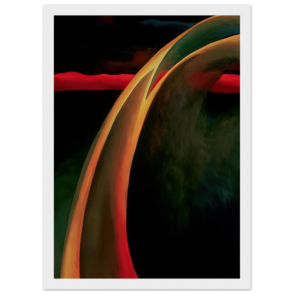 Red and Orange Streak Framed Poster | Georgia O'Keeffe Framed Prints Wall Art | Georgia O Keeffe Prints