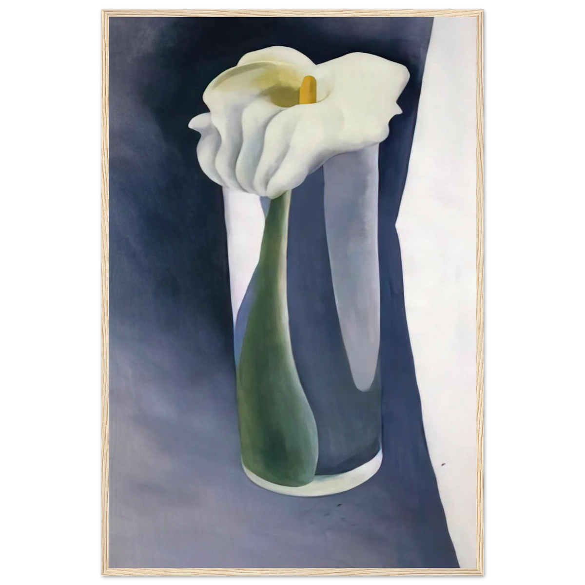 Calla Lily in Tall Glass Framed Poster | Georgia O'Keeffe Framed Prints Wall Art | Georgia O Keeffe Prints