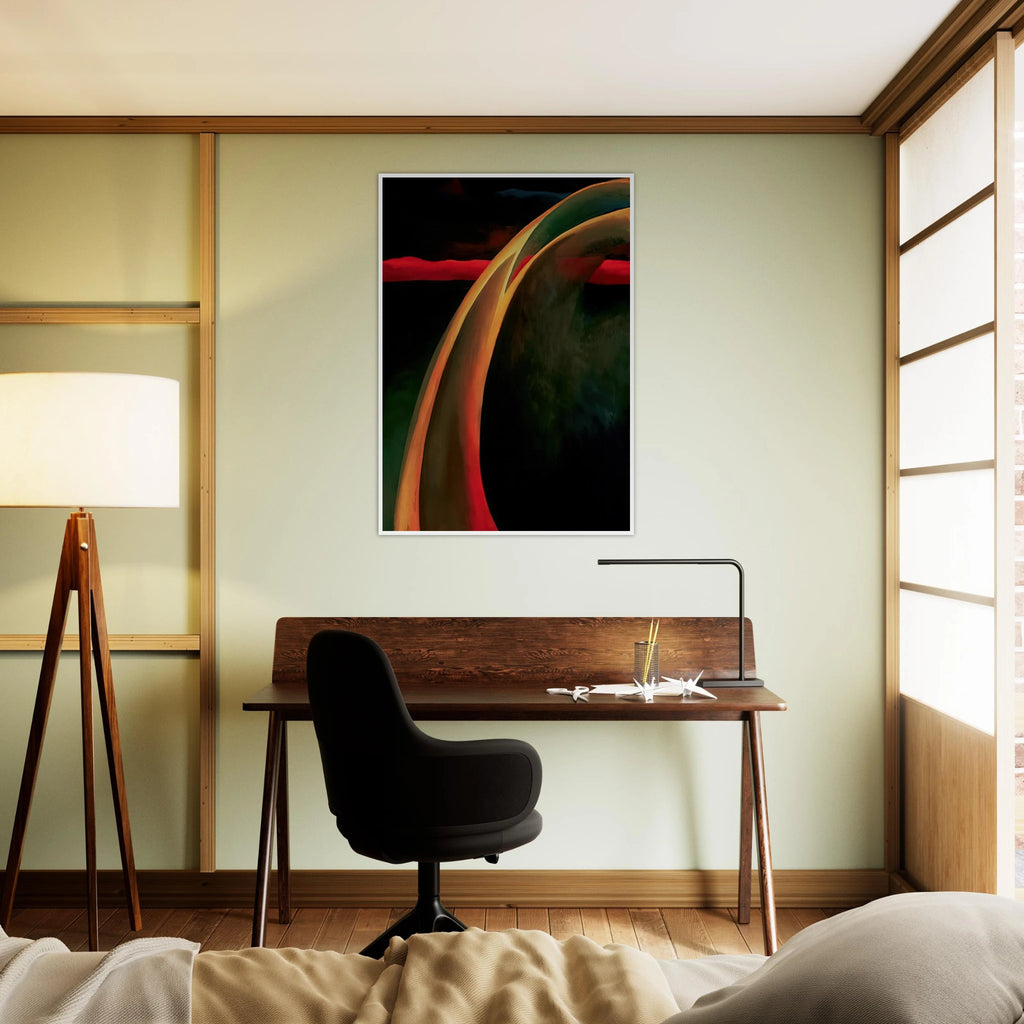 Red and Orange Streak Framed Poster | Georgia O'Keeffe Framed Prints Wall Art | Georgia O Keeffe Prints