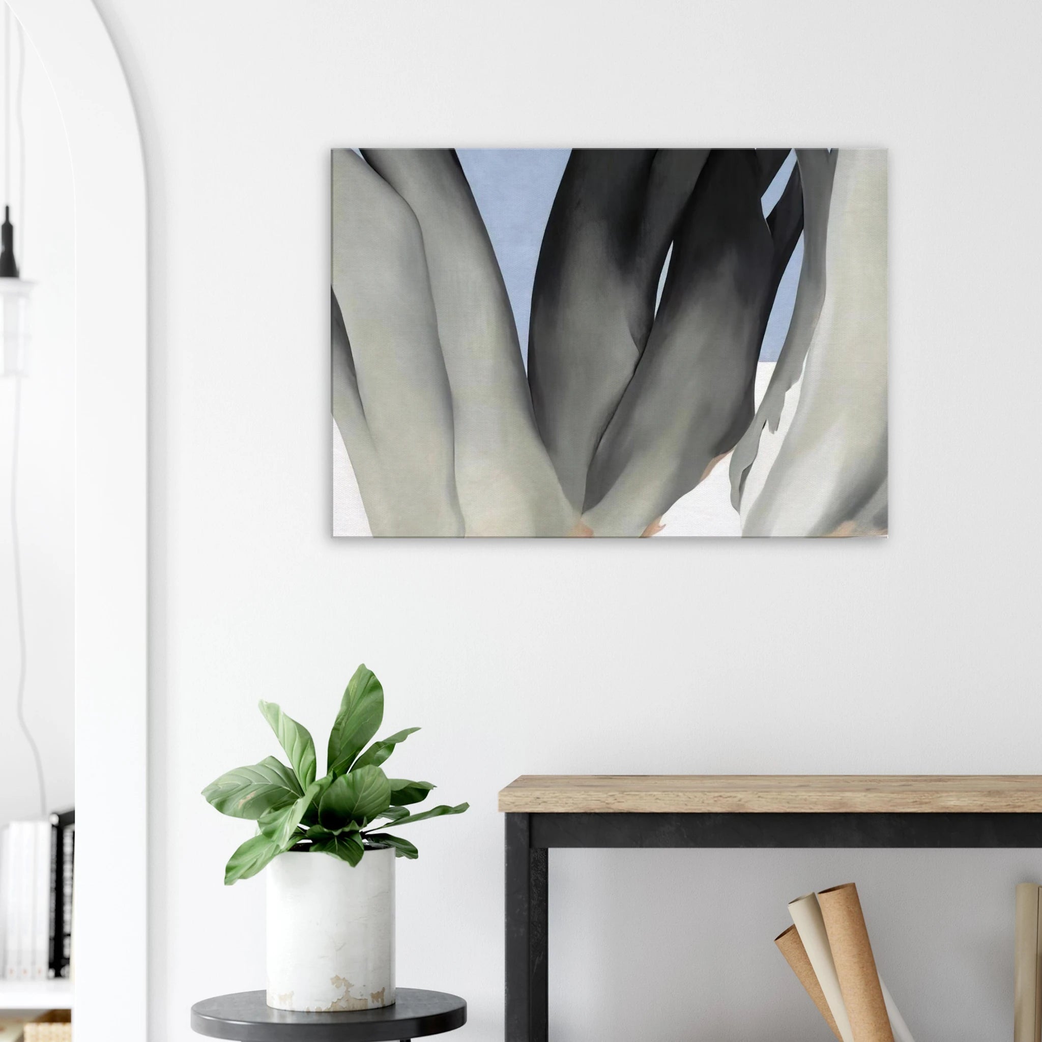 Bare Tree Trunks with Snow Canvas | Georgia O'Keeffe Canvas | Georgia O Keeffe Prints