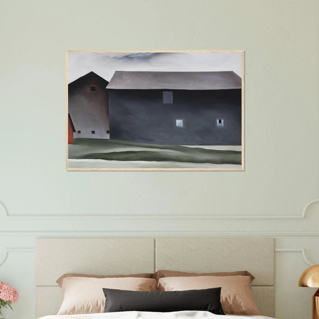 Lake George Barns Framed Poster | Georgia O'Keeffe Framed Prints Wall Art | Georgia O Keeffe Prints