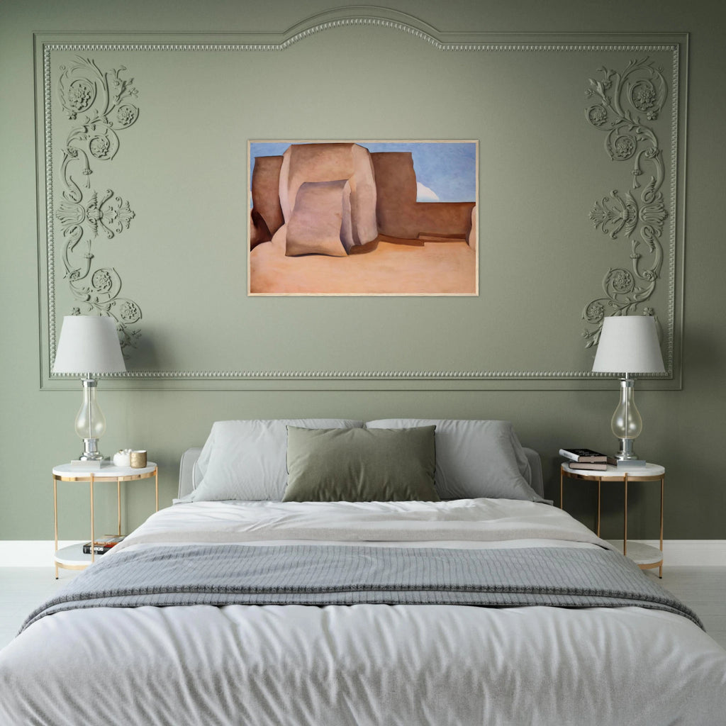 Ranchos Church, New Mexico Framed Poster | Georgia O'Keeffe Framed Prints Wall Art | Georgia O Keeffe Prints