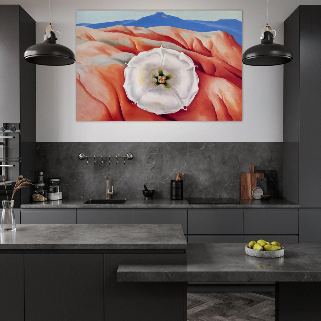 Red hills and white flower II Poster | Georgia O'Keeffe Poster | Georgia O Keeffe Prints