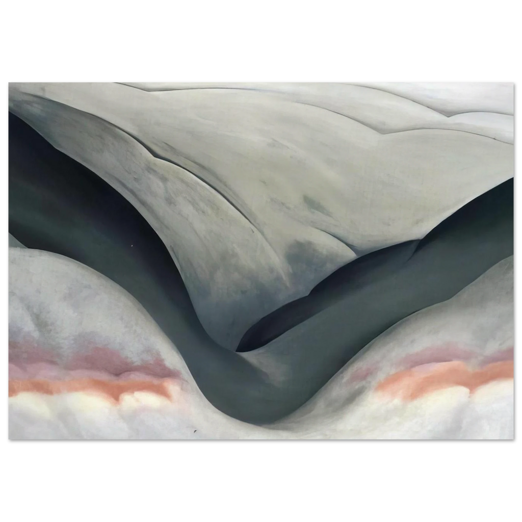 Black Place, Grey and Pink Poster | Georgia O'Keeffe Poster | Georgia O Keeffe Prints