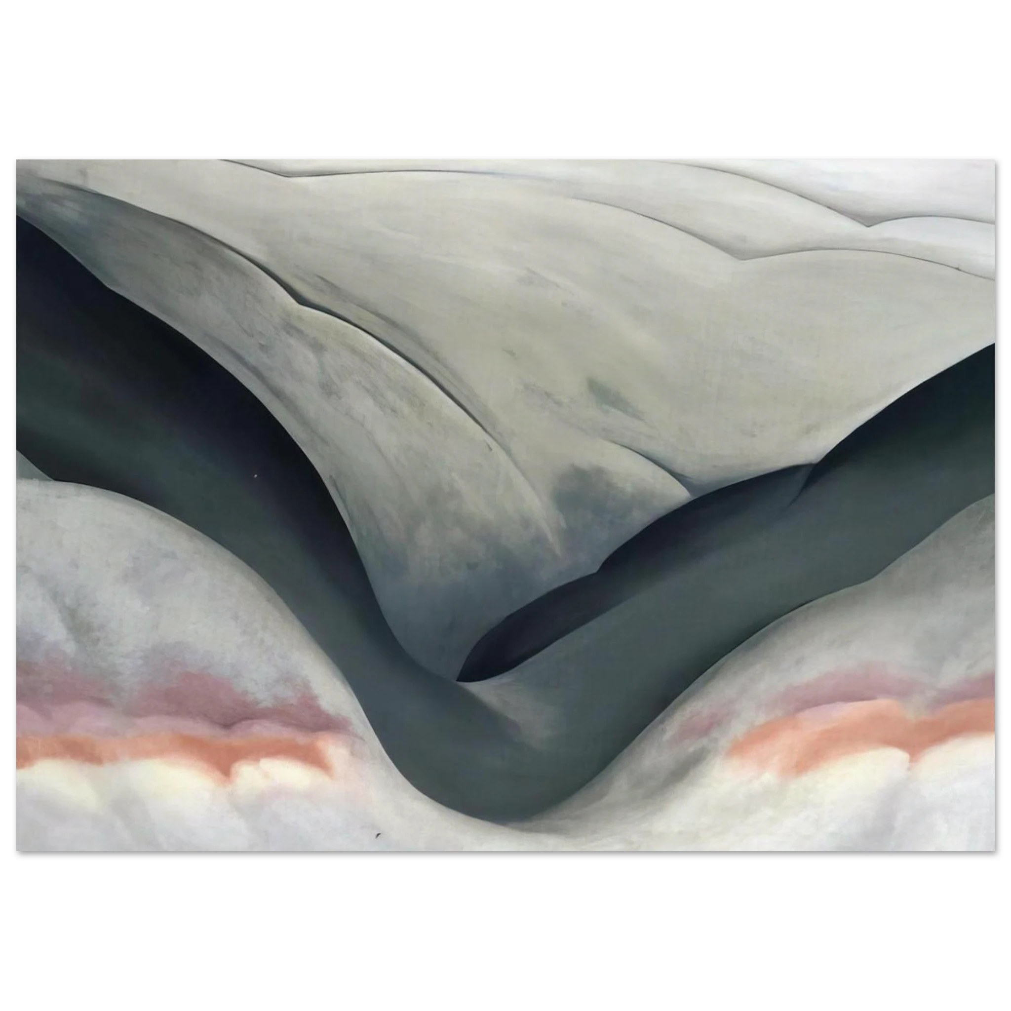 Black Place, Grey and Pink Poster | Georgia O'Keeffe Poster | Georgia O Keeffe Prints
