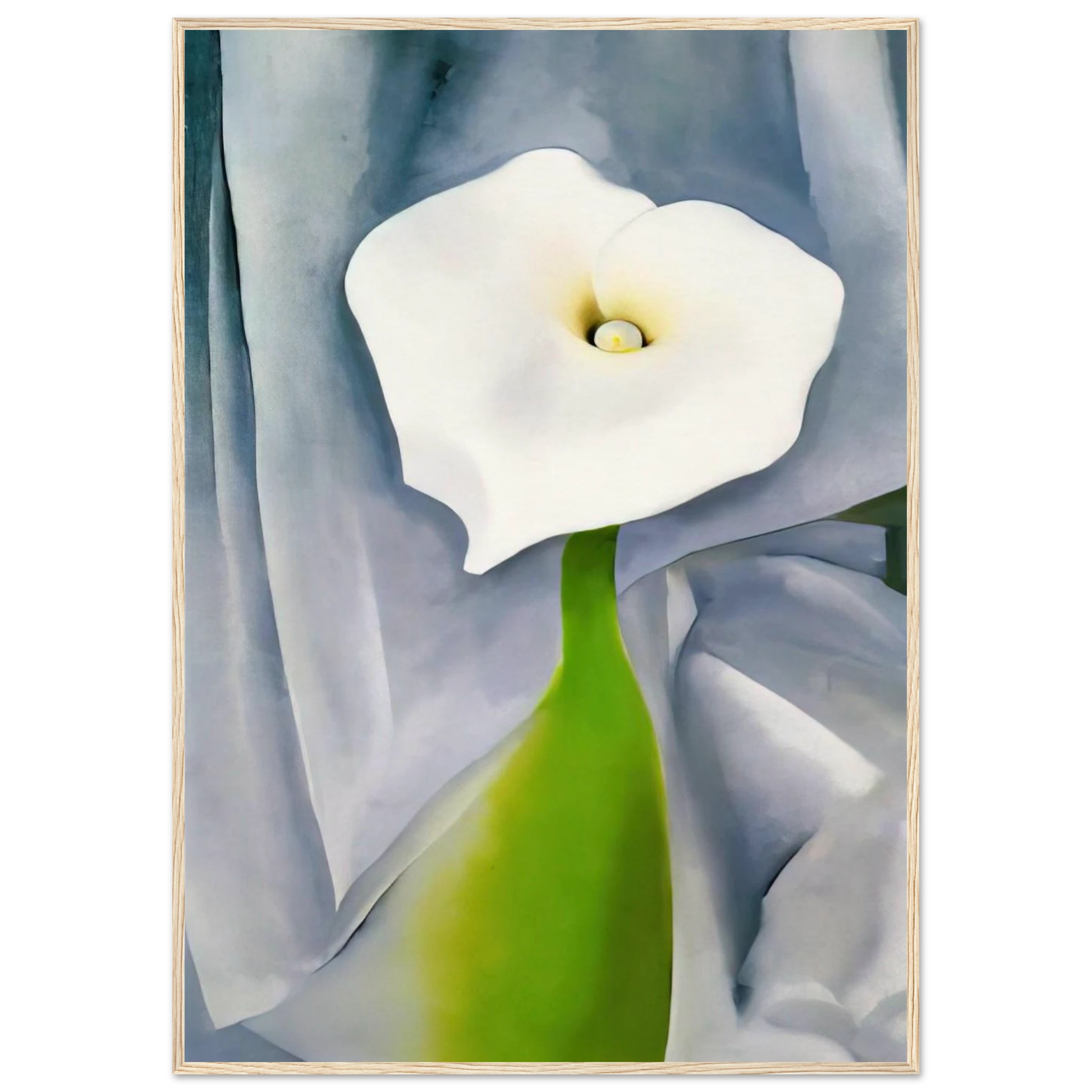 Calla Lily on Grey Framed Poster | Georgia O'Keeffe Framed Prints Wall Art | Georgia O Keeffe Prints