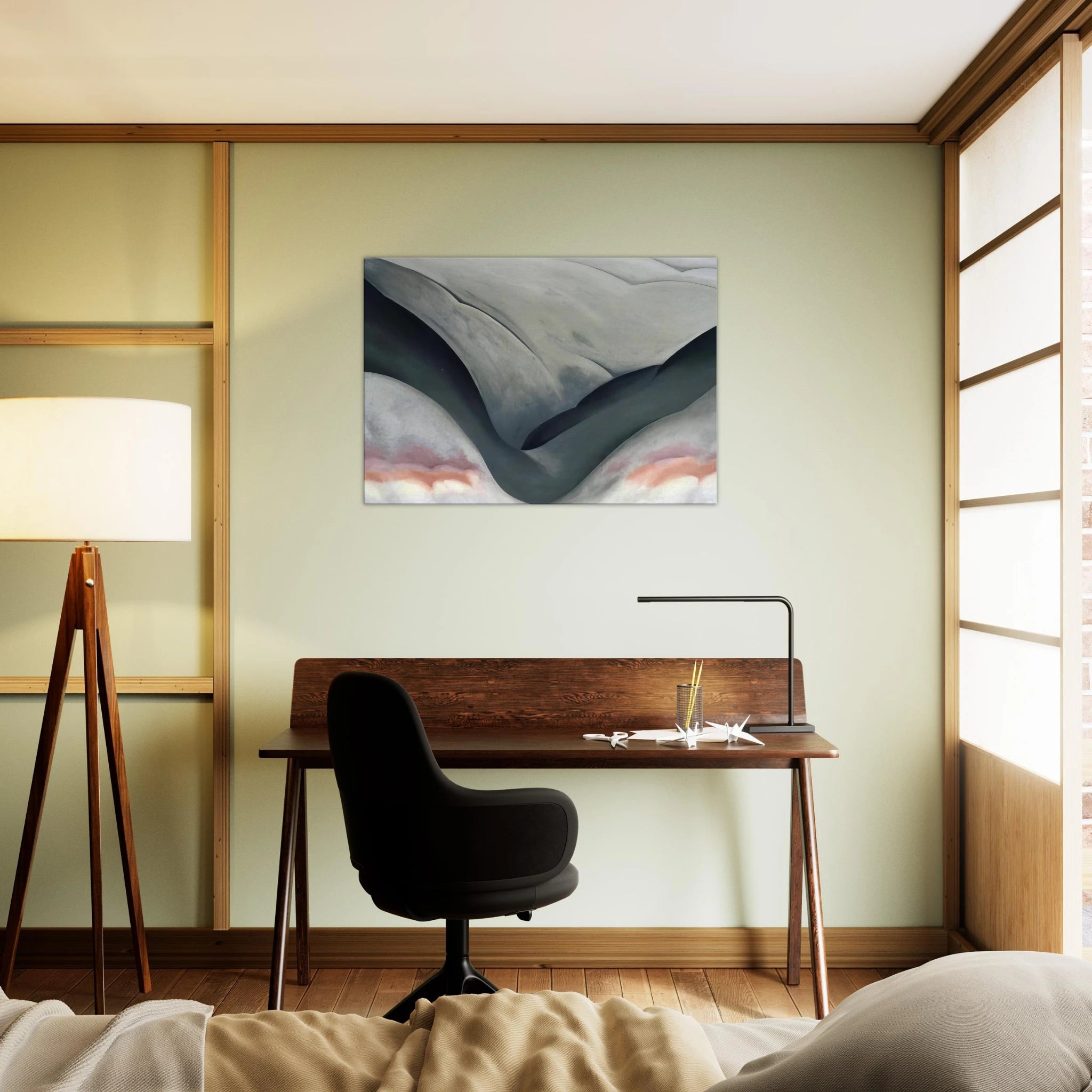 Black Place, Grey and Pink Canvas | Georgia O'Keeffe Canvas | Georgia O Keeffe Prints