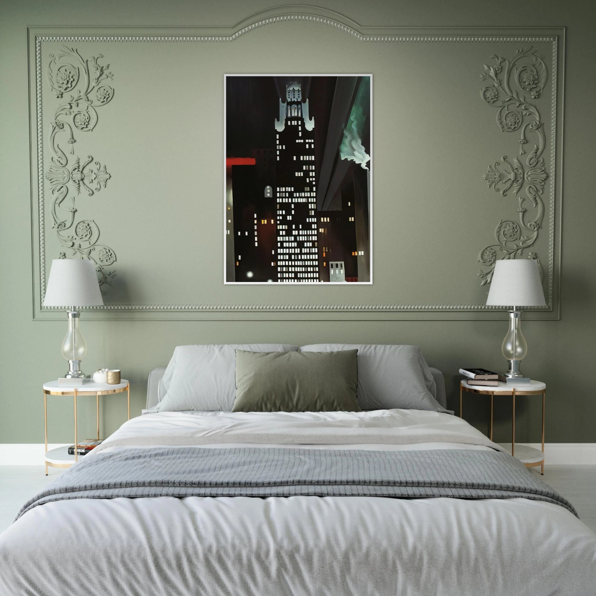 Radiator Building - Night, New York Framed Poster | Georgia O'Keeffe Framed Prints Wall Art | Georgia O Keeffe Prints