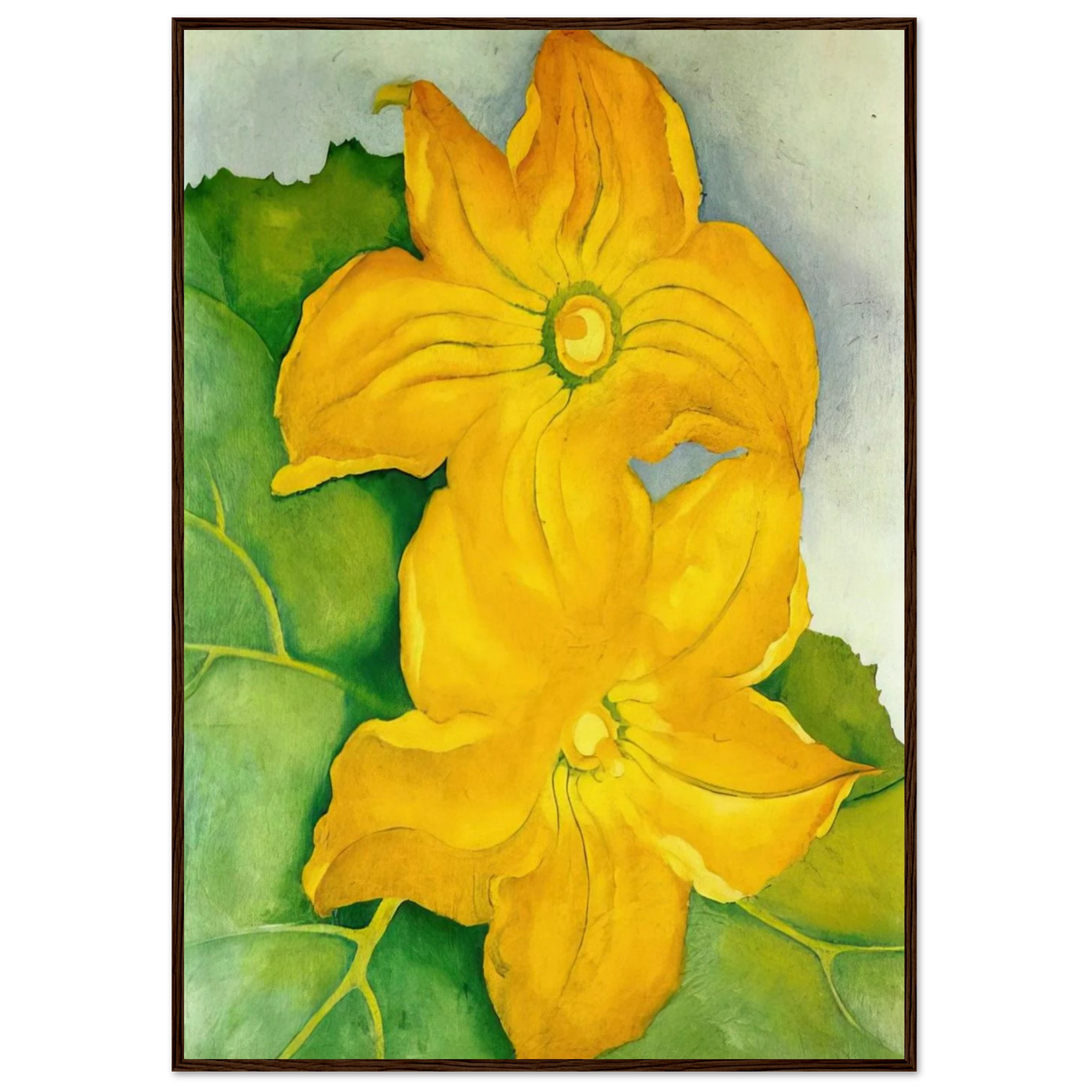 Squash Blossoms I Framed Poster | Georgia O'Keeffe Framed Prints Wall Art | Georgia O Keeffe Prints