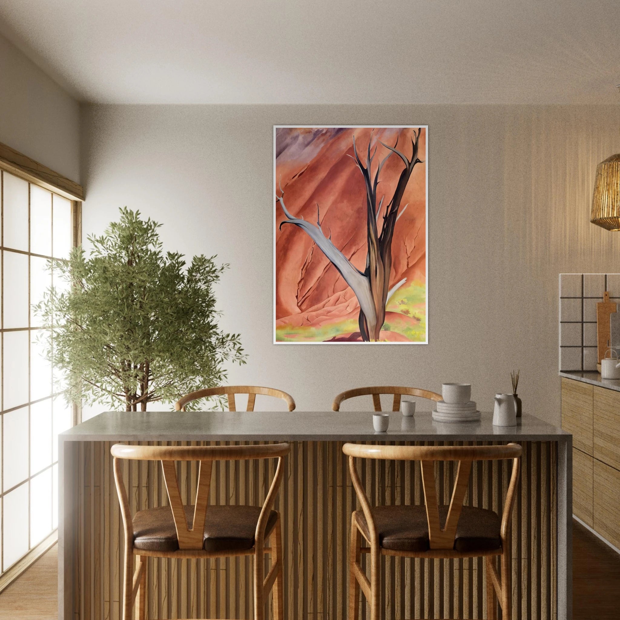 Gerald`s Tree Framed Poster | Georgia O'Keeffe Framed Prints Wall Art | Georgia O Keeffe Prints