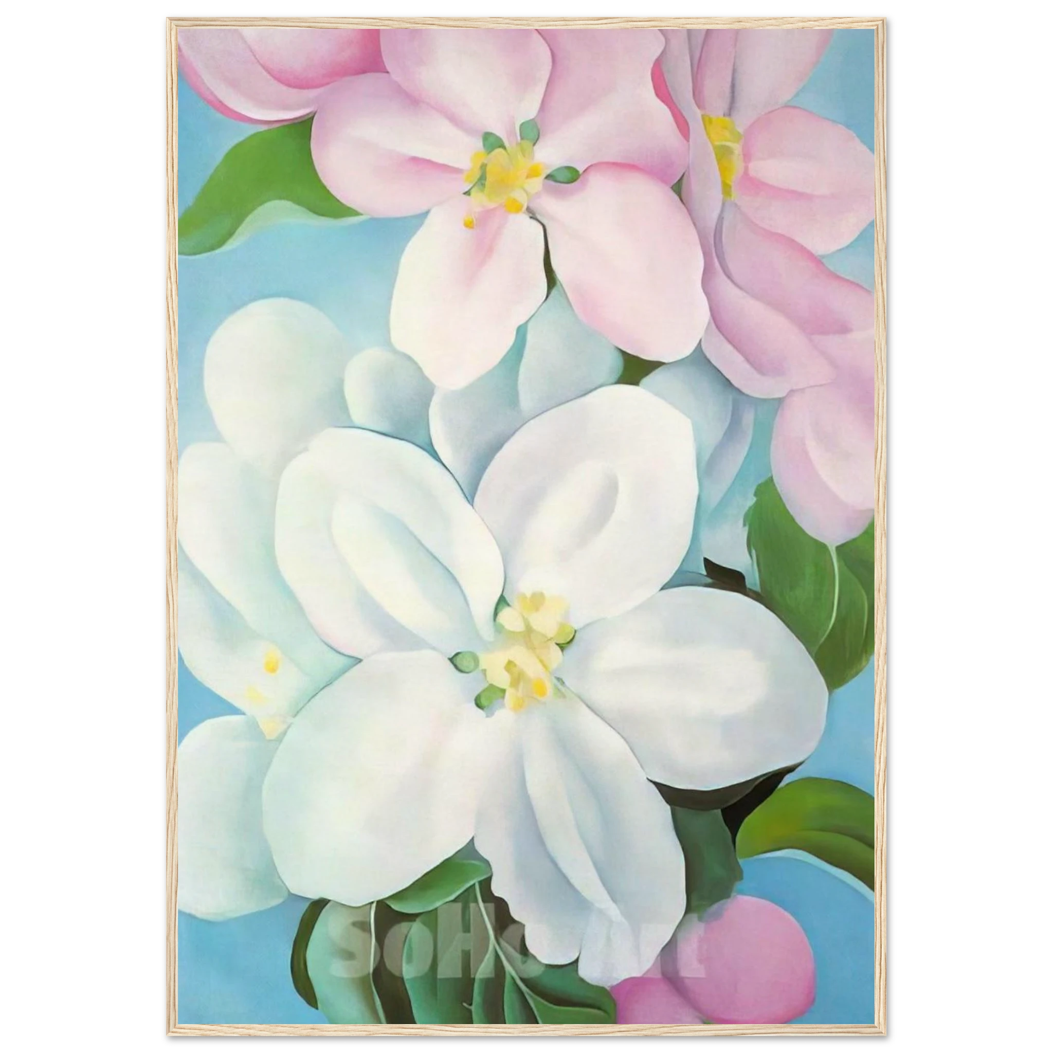 Apple Blossoms Framed Poster | Georgia O'Keeffe Framed Prints Wall Art | Georgia O Keeffe Prints