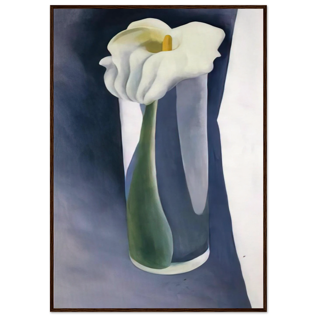 Calla Lily in Tall Glass Framed Poster | Georgia O'Keeffe Framed Prints Wall Art | Georgia O Keeffe Prints