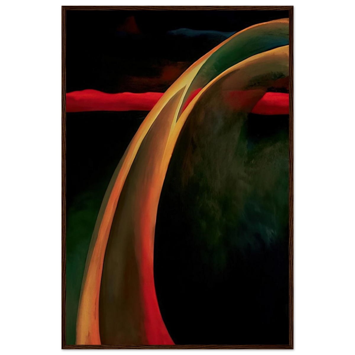 Red and Orange Streak Framed Poster | Georgia O'Keeffe Framed Prints Wall Art | Georgia O Keeffe Prints