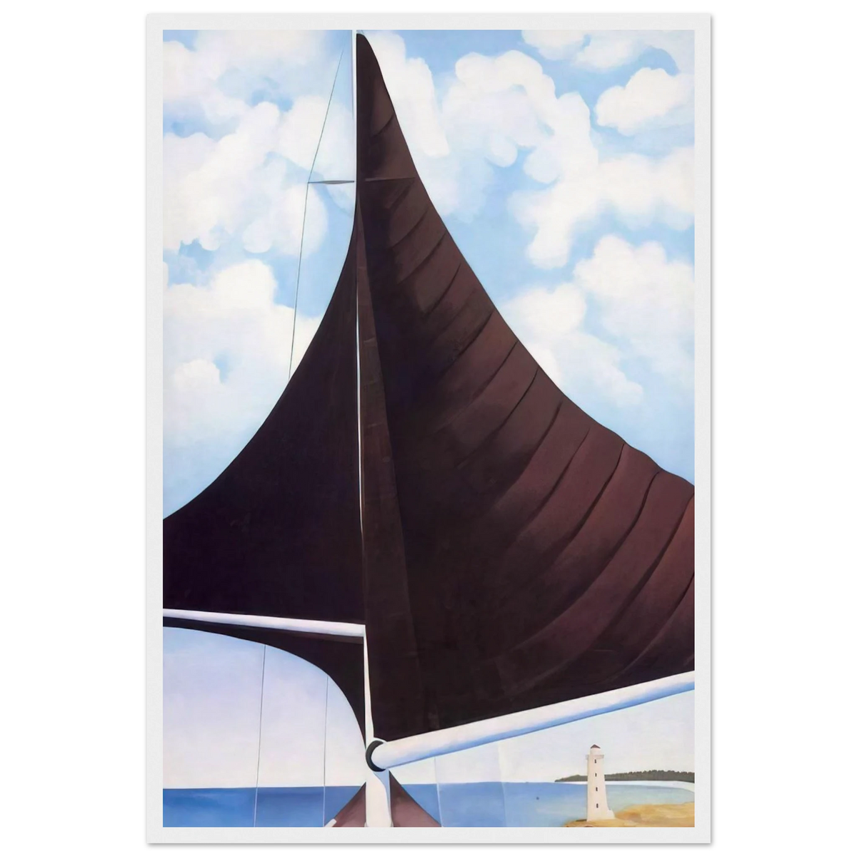 Brown Sail, Wing on Wing, Nassau Framed Poster | Georgia O'Keeffe Framed Prints Wall Art | Georgia O Keeffe Prints