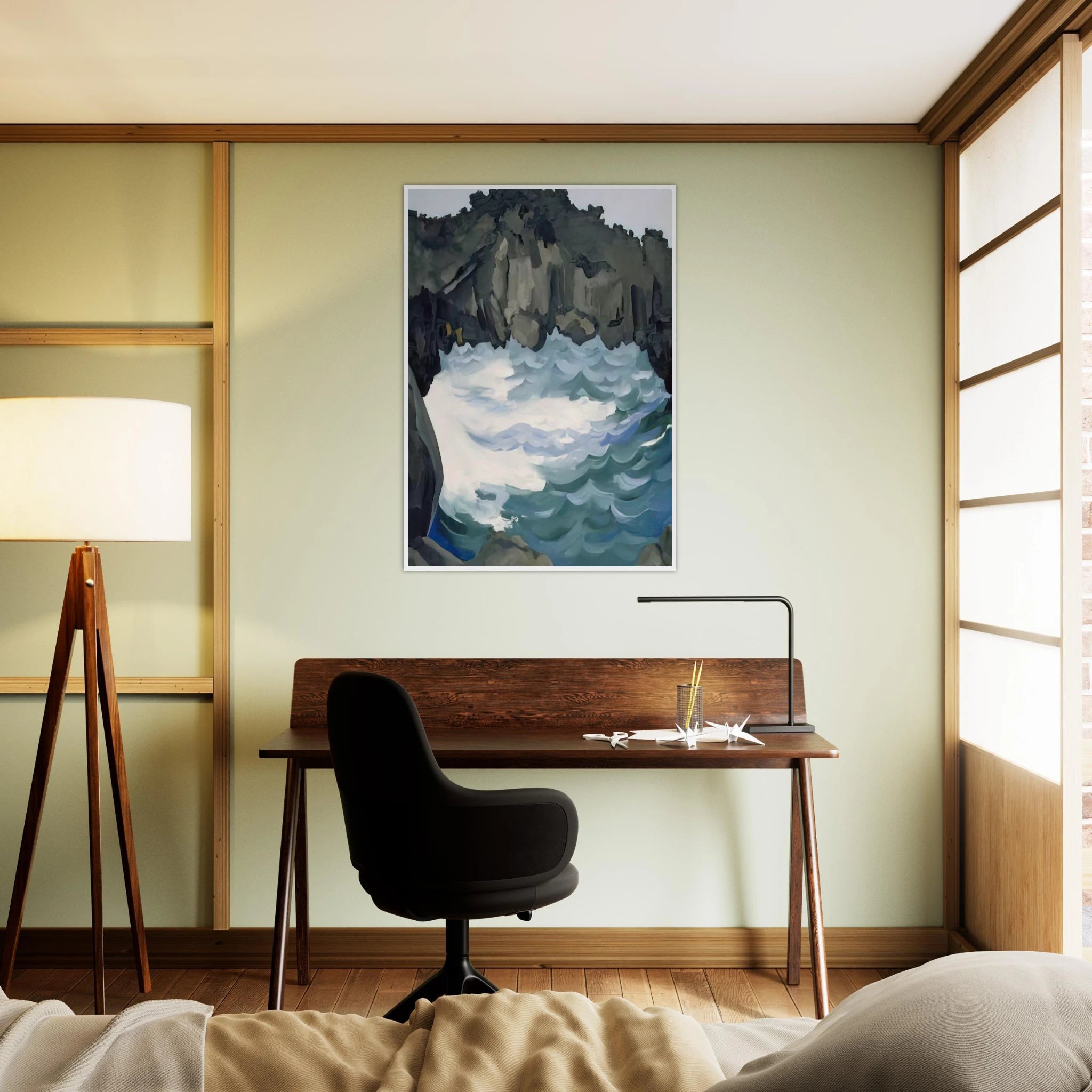 Black Lava Bridge, Hana Coast-No. I Framed Poster | Georgia O'Keeffe Framed Prints Wall Art | Georgia O Keeffe Prints