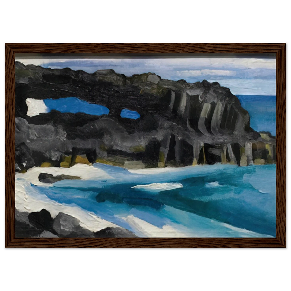 Black Lava Bridge, Hana Coast-No. II Framed Poster | Georgia O'Keeffe Framed Prints Wall Art | Georgia O Keeffe Prints