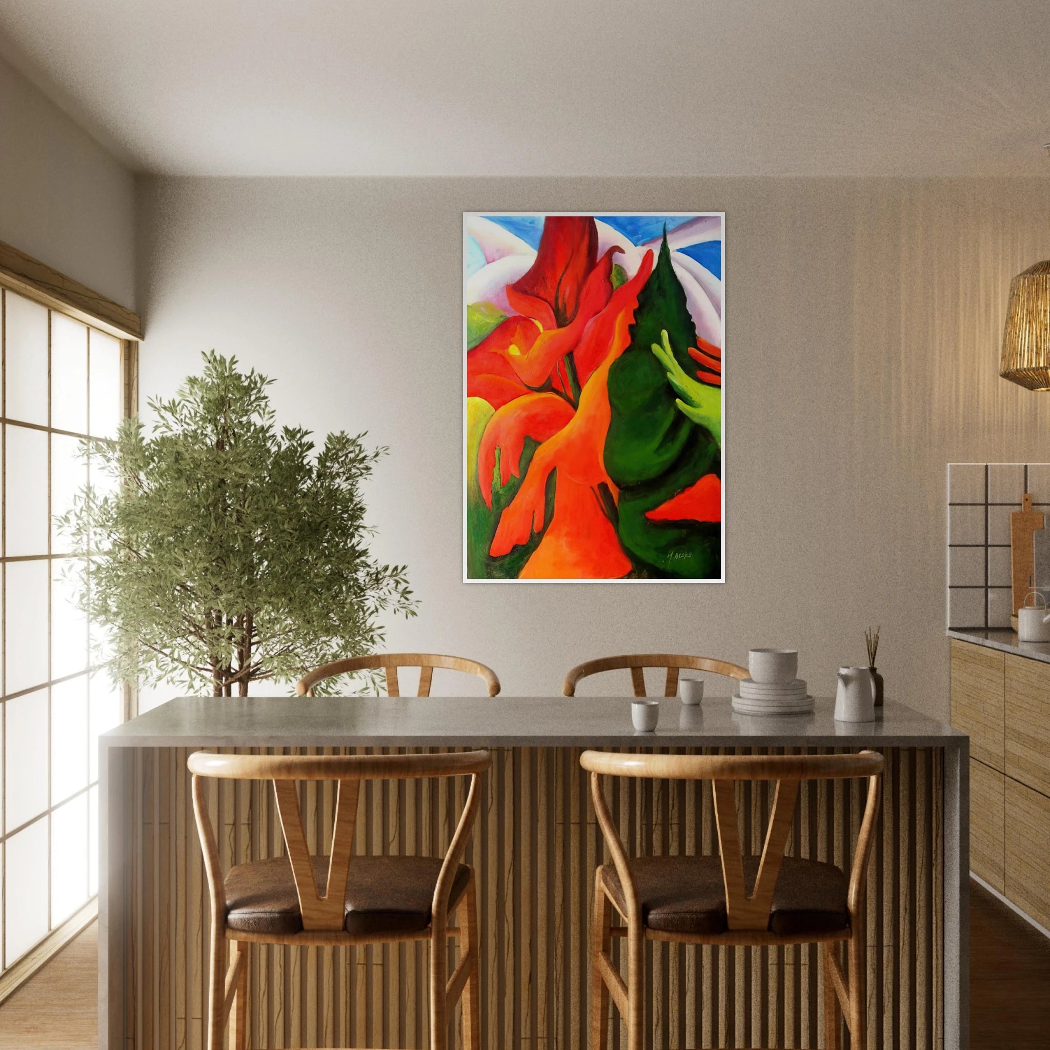 Melting Volcano Framed Poster | Georgia O'Keeffe Framed Prints Wall Art | Georgia O Keeffe Prints