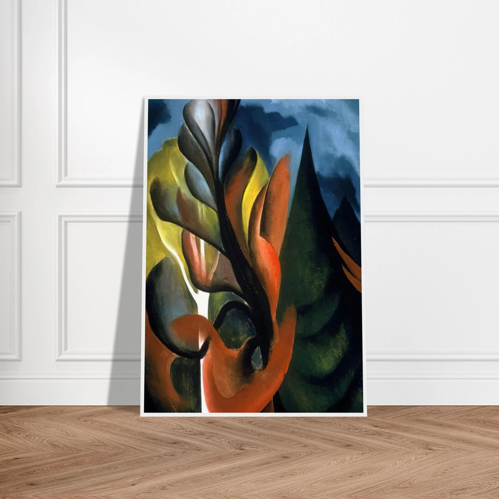 Maple and Cedar, Lake George Framed Poster | Georgia O'Keeffe Framed Prints Wall Art | Georgia O Keeffe Prints