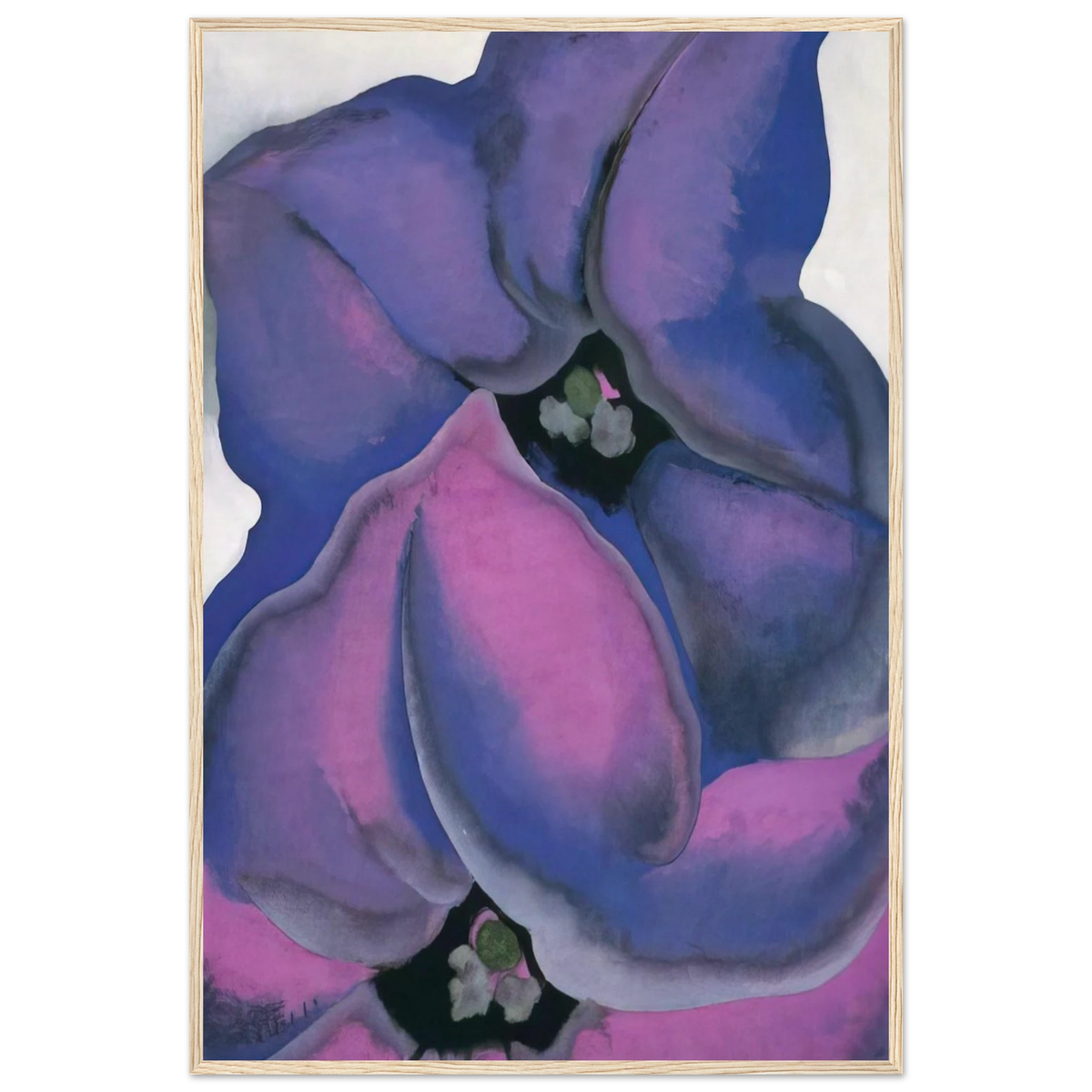 Purple Petunias Framed Poster | Georgia O'Keeffe Framed Prints Wall Art | Georgia O Keeffe Prints