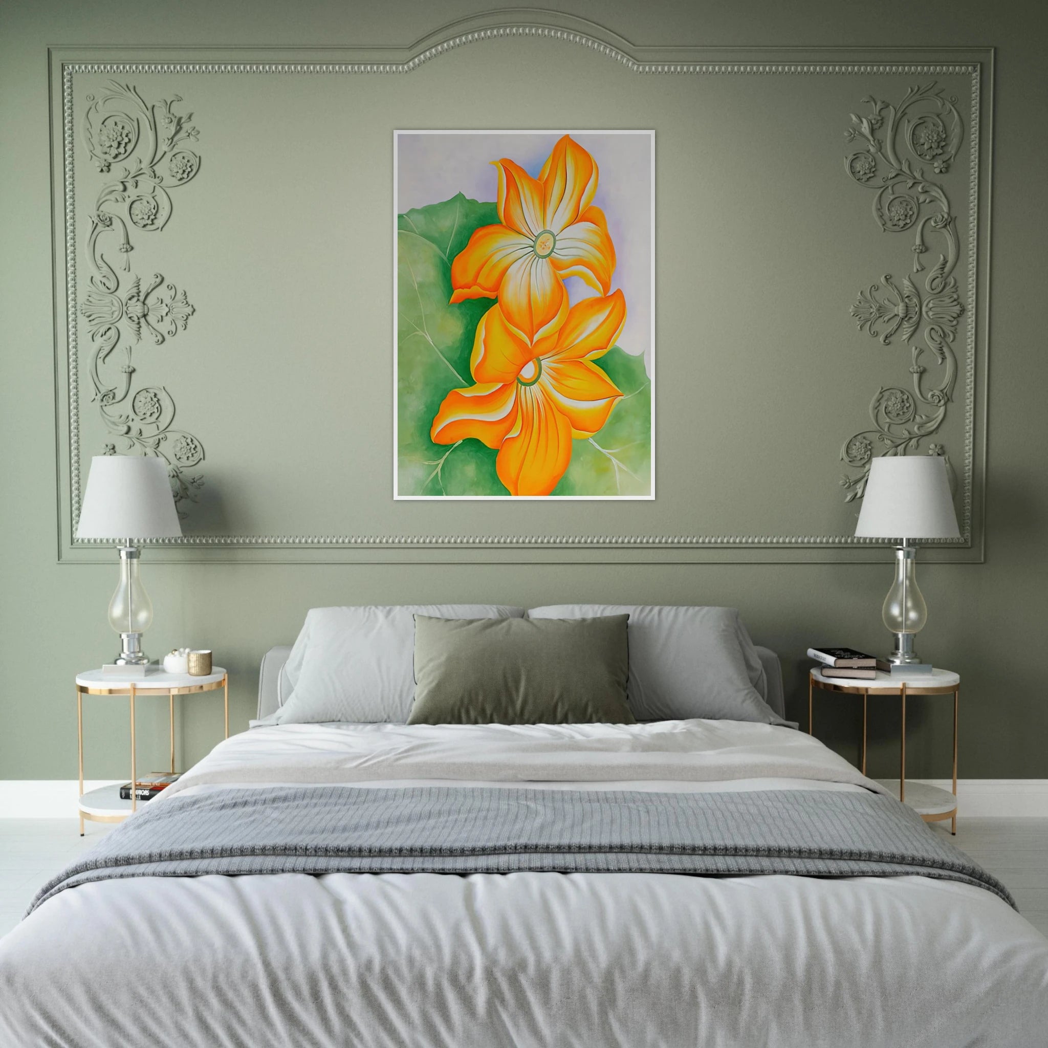 Squash Blossoms Framed Poster | Georgia O'Keeffe Framed Prints Wall Art | Georgia O Keeffe Prints