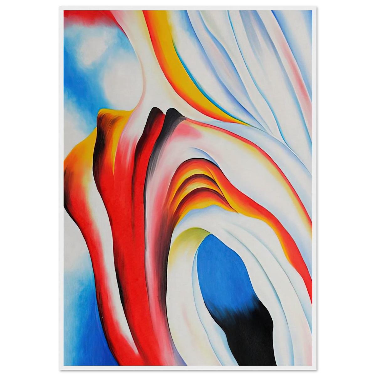 Music Pink and Blue Framed Poster | Georgia O'Keeffe Framed Prints Wall Art | Georgia O Keeffe Prints