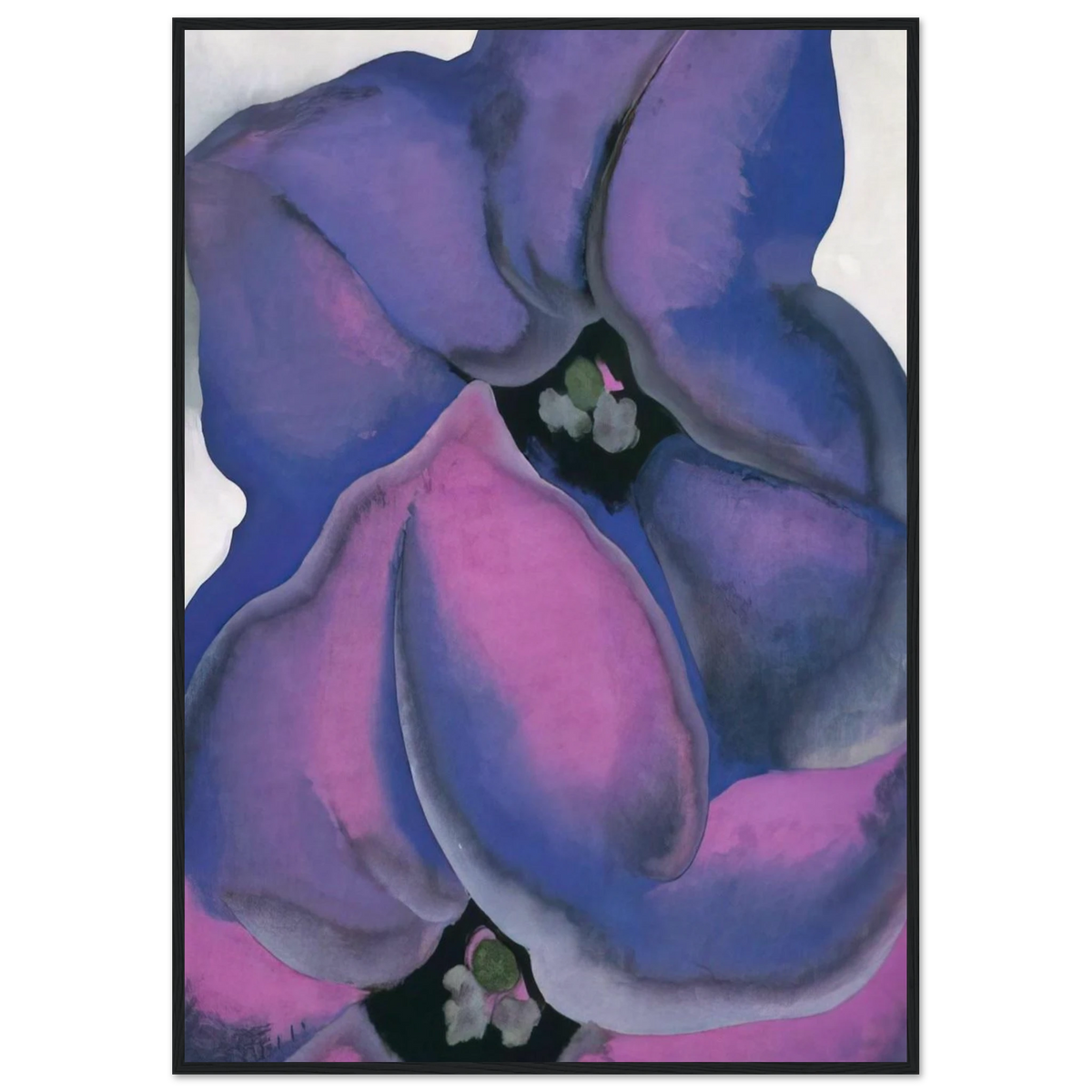 Purple Petunias Framed Poster | Georgia O'Keeffe Framed Prints Wall Art | Georgia O Keeffe Prints