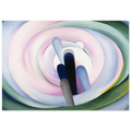Grey Blue and Black, Pink Circle Poster | Georgia O'Keeffe Poster | Georgia O Keeffe Prints