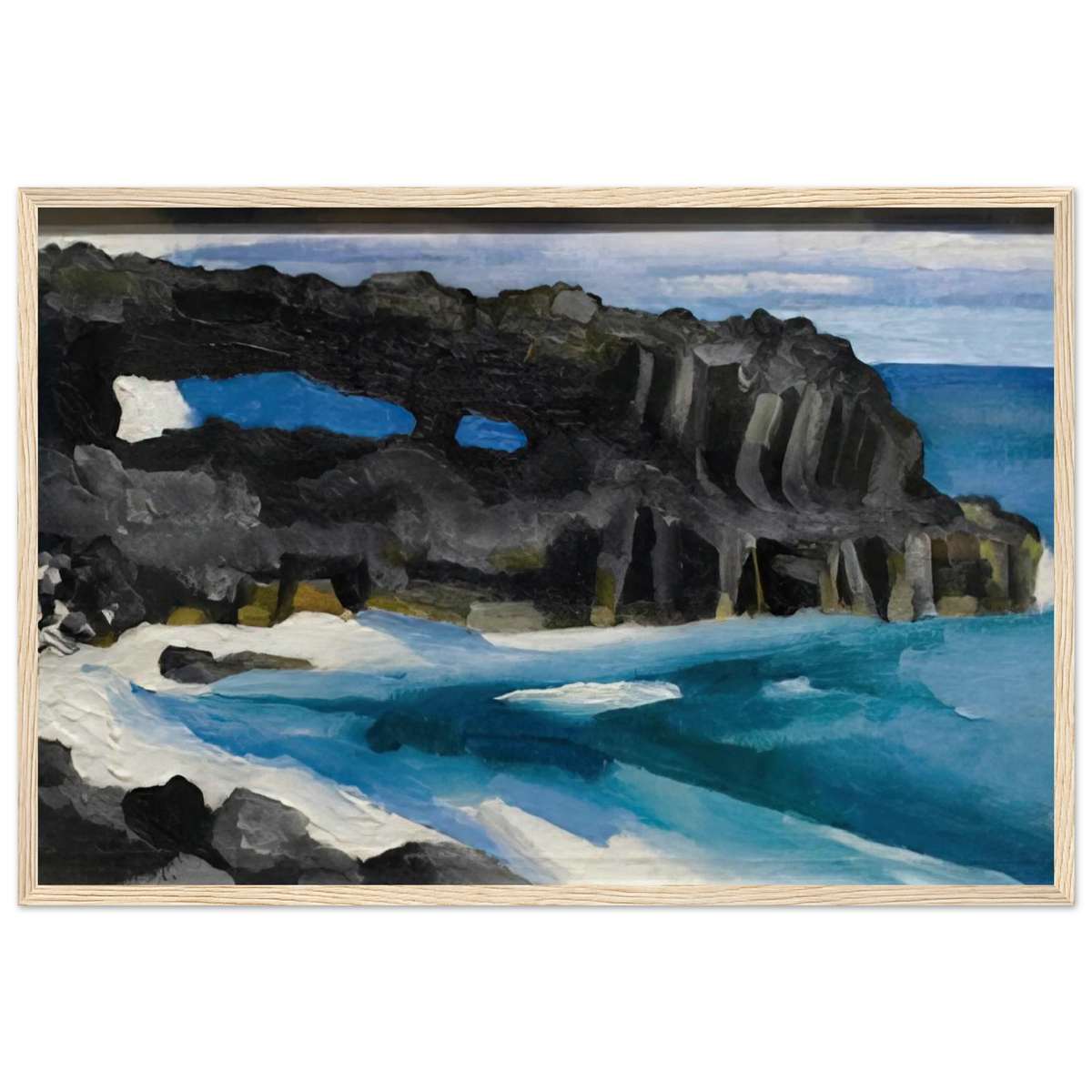 Black Lava Bridge, Hana Coast-No. II Framed Poster | Georgia O'Keeffe Framed Prints Wall Art | Georgia O Keeffe Prints