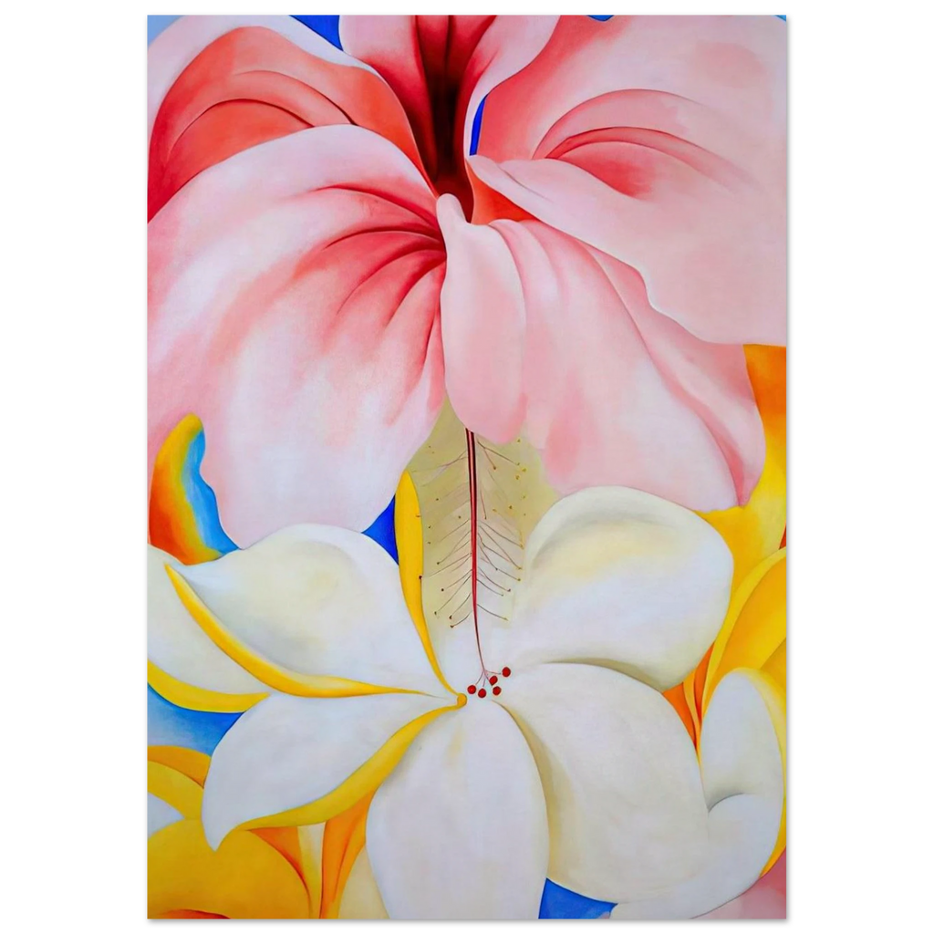 Hibiscus with Plumeria Poster | Georgia O'Keeffe Poster | Georgia O Keeffe Prints