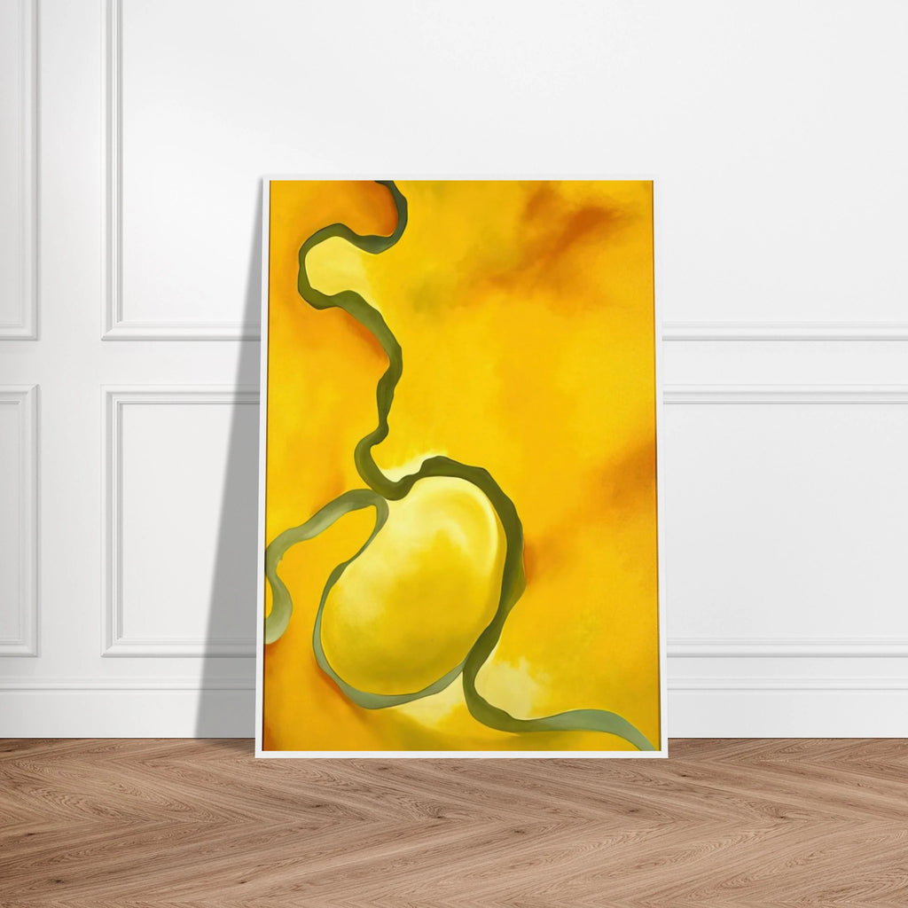 Green, Yellow and Orange Framed Poster | Georgia O'Keeffe Framed Prints Wall Art | Georgia O Keeffe Prints