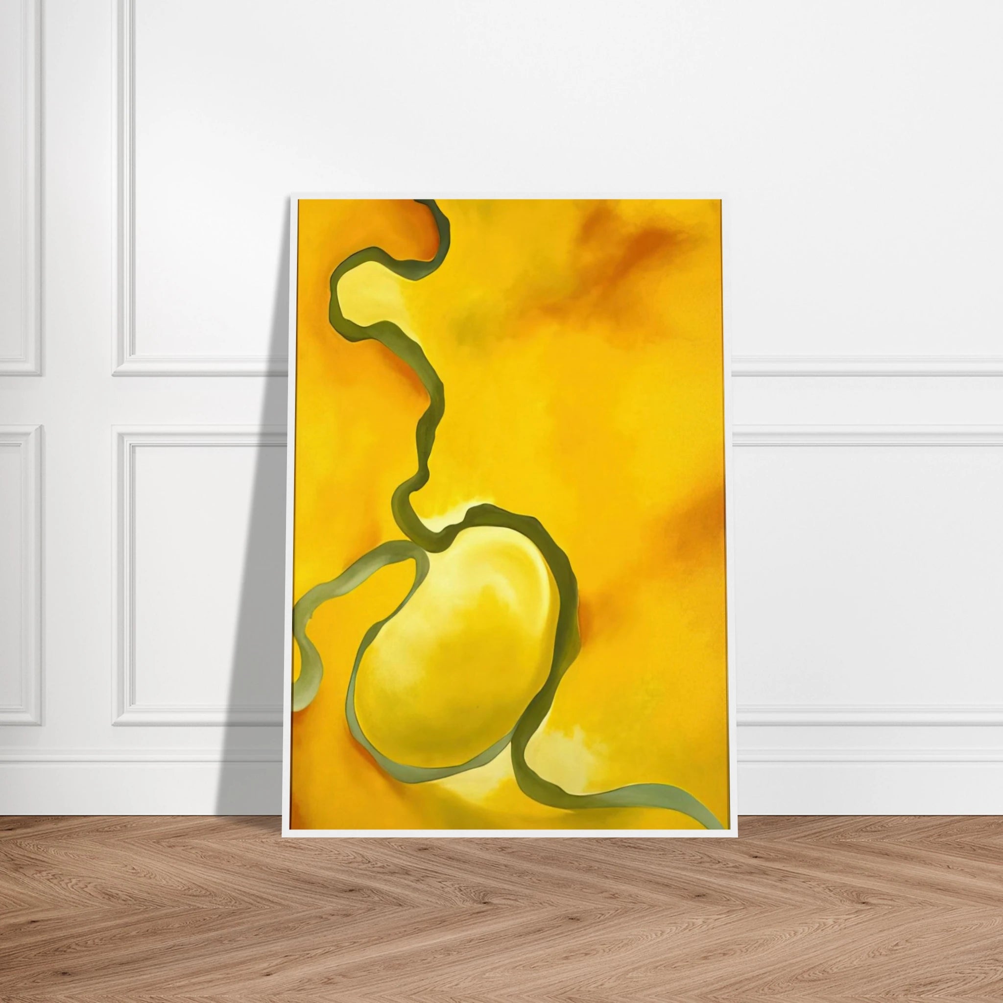 Green, Yellow and Orange Framed Poster | Georgia O'Keeffe Framed Prints Wall Art | Georgia O Keeffe Prints