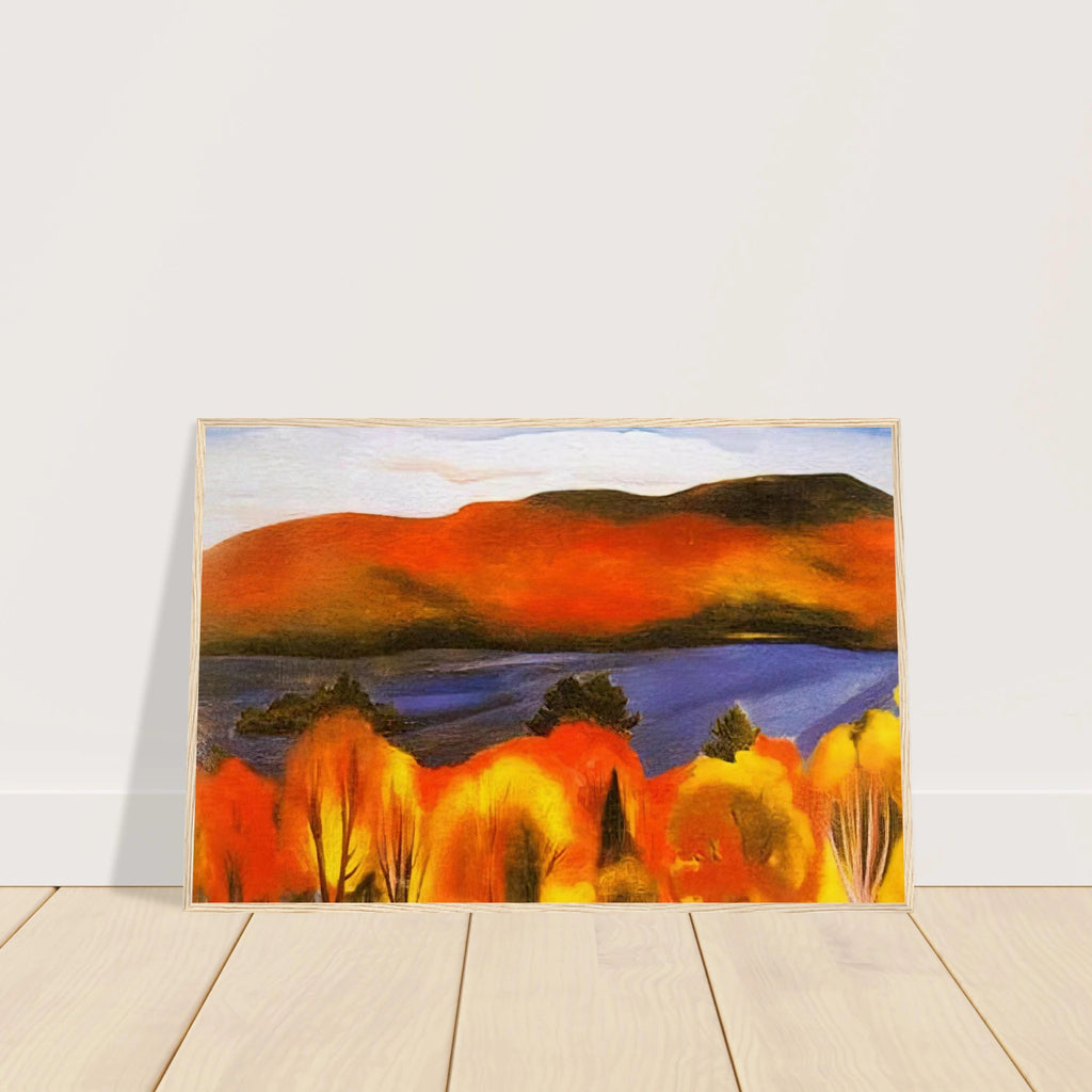 Lake George, Autumn Framed Poster | Georgia O'Keeffe Framed Prints Wall Art | Georgia O Keeffe Prints