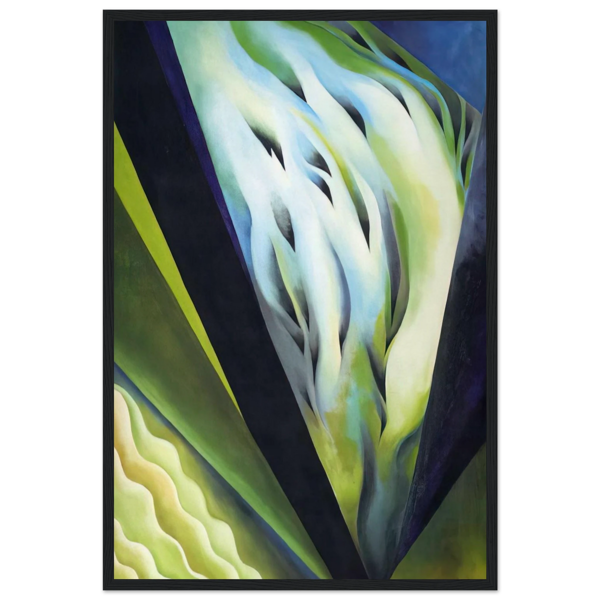 Blue and Green Music Framed Poster | Georgia O'Keeffe Framed Prints Wall Art | Georgia O Keeffe Prints