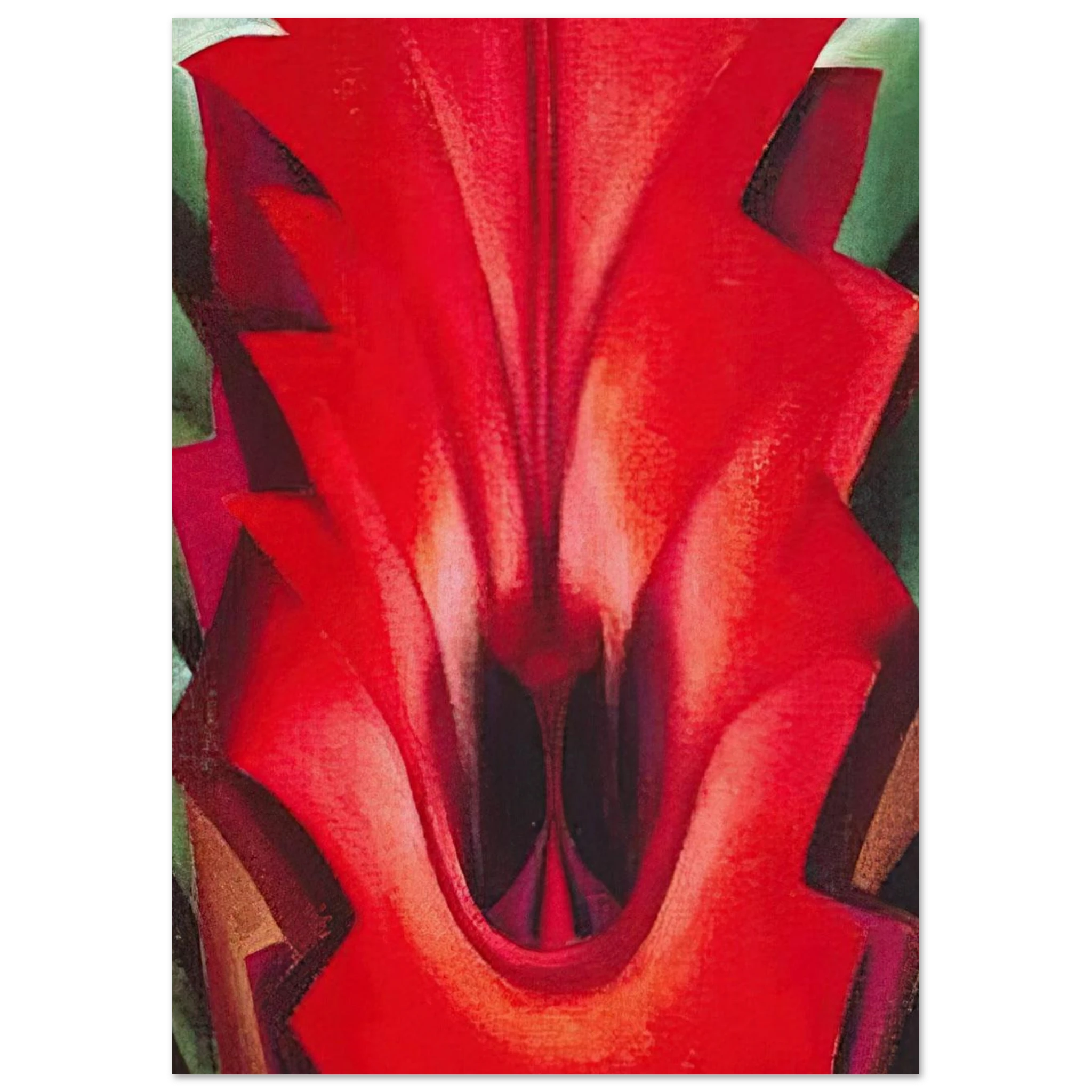 Inside Red Canna Poster | Georgia O'Keeffe Poster | Georgia O Keeffe Prints