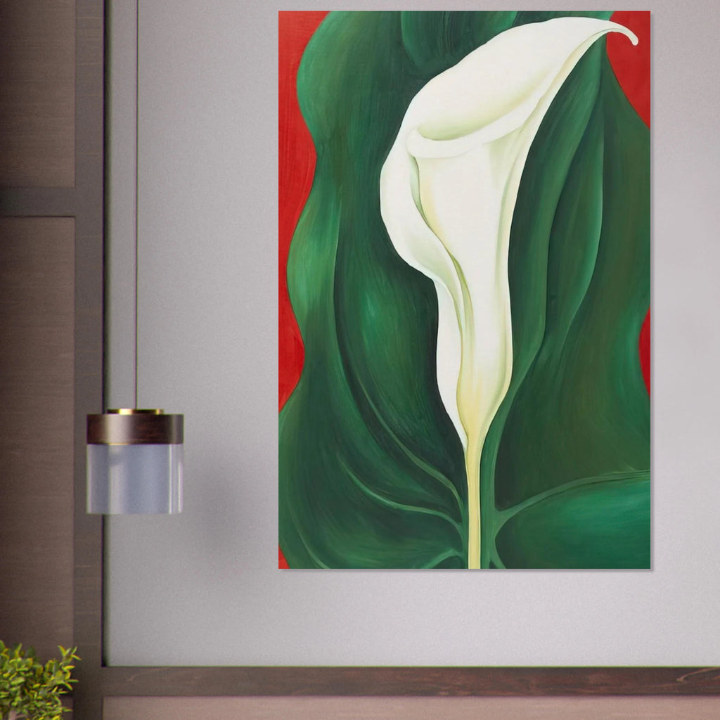 Single Calla Lily  Red  Poster | Georgia O'Keeffe Poster | Georgia O Keeffe Prints