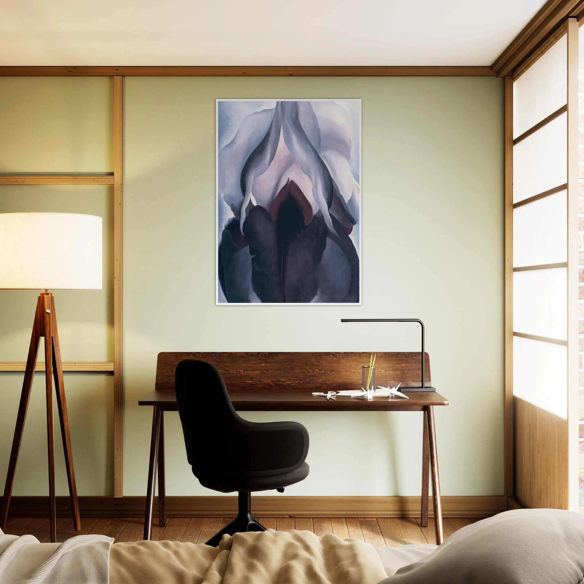 Black Iris III Framed Poster | Georgia O'Keeffe Framed Prints Wall Art | Georgia O Keeffe Prints