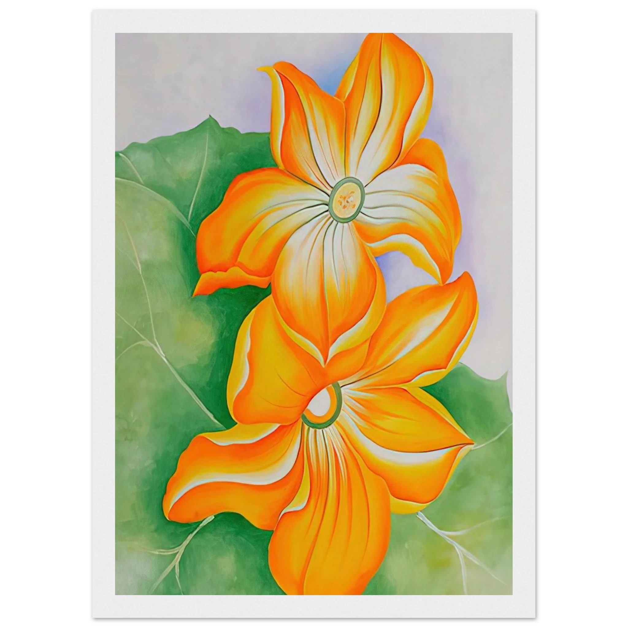 Squash Blossoms Framed Poster | Georgia O'Keeffe Framed Prints Wall Art | Georgia O Keeffe Prints