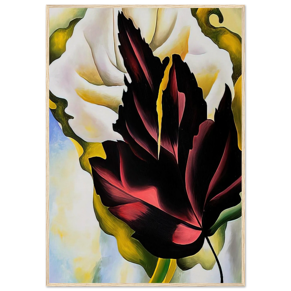 Pattern Leaves Framed Poster | Georgia O'Keeffe Framed Prints Wall Art | Georgia O Keeffe Prints
