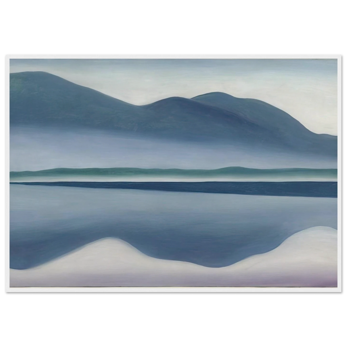 Lake George  formerly Reflection Seascape  Framed Poster | Georgia O'Keeffe Framed Prints Wall Art | Georgia O Keeffe Prints