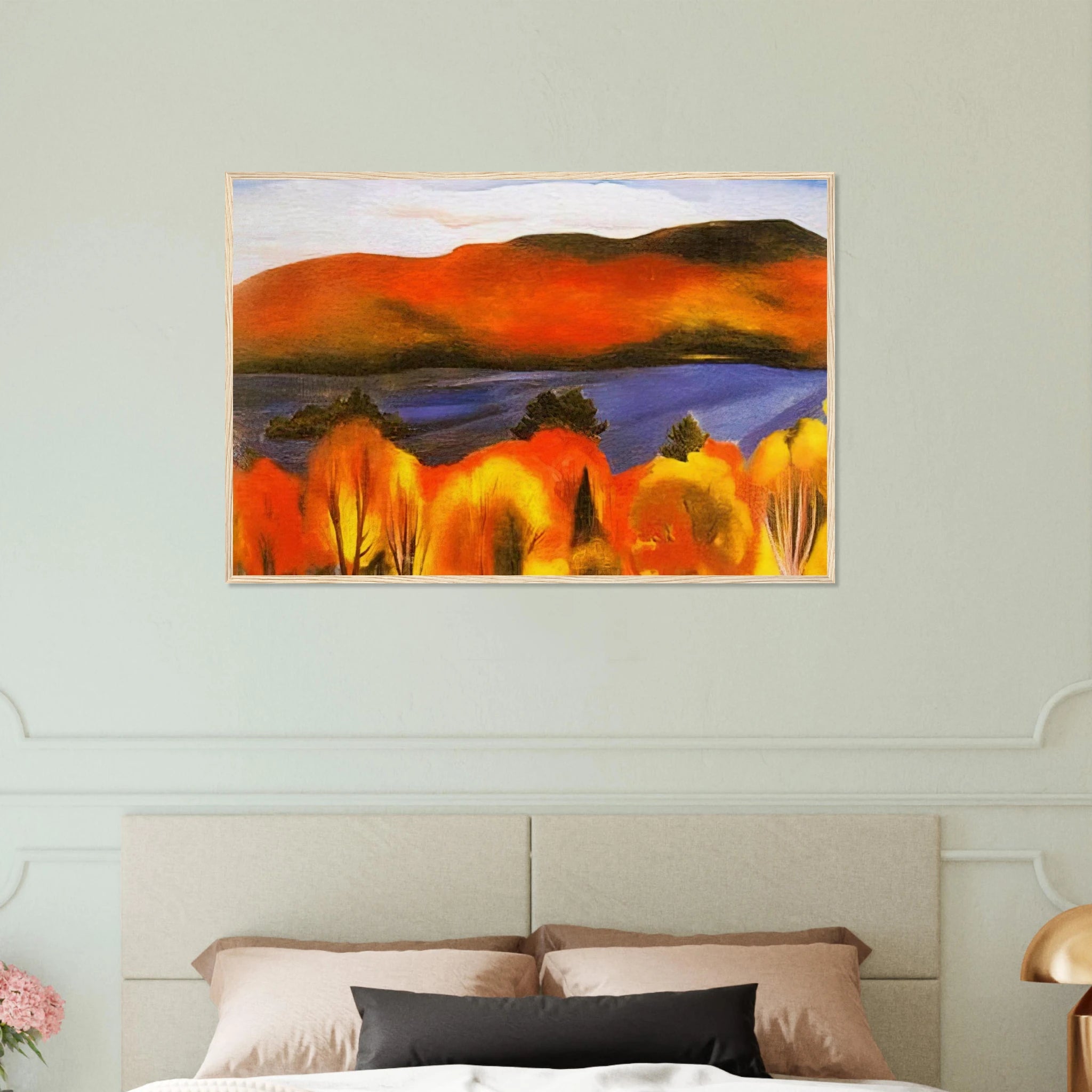 Lake George, Autumn Framed Poster | Georgia O'Keeffe Framed Prints Wall Art | Georgia O Keeffe Prints
