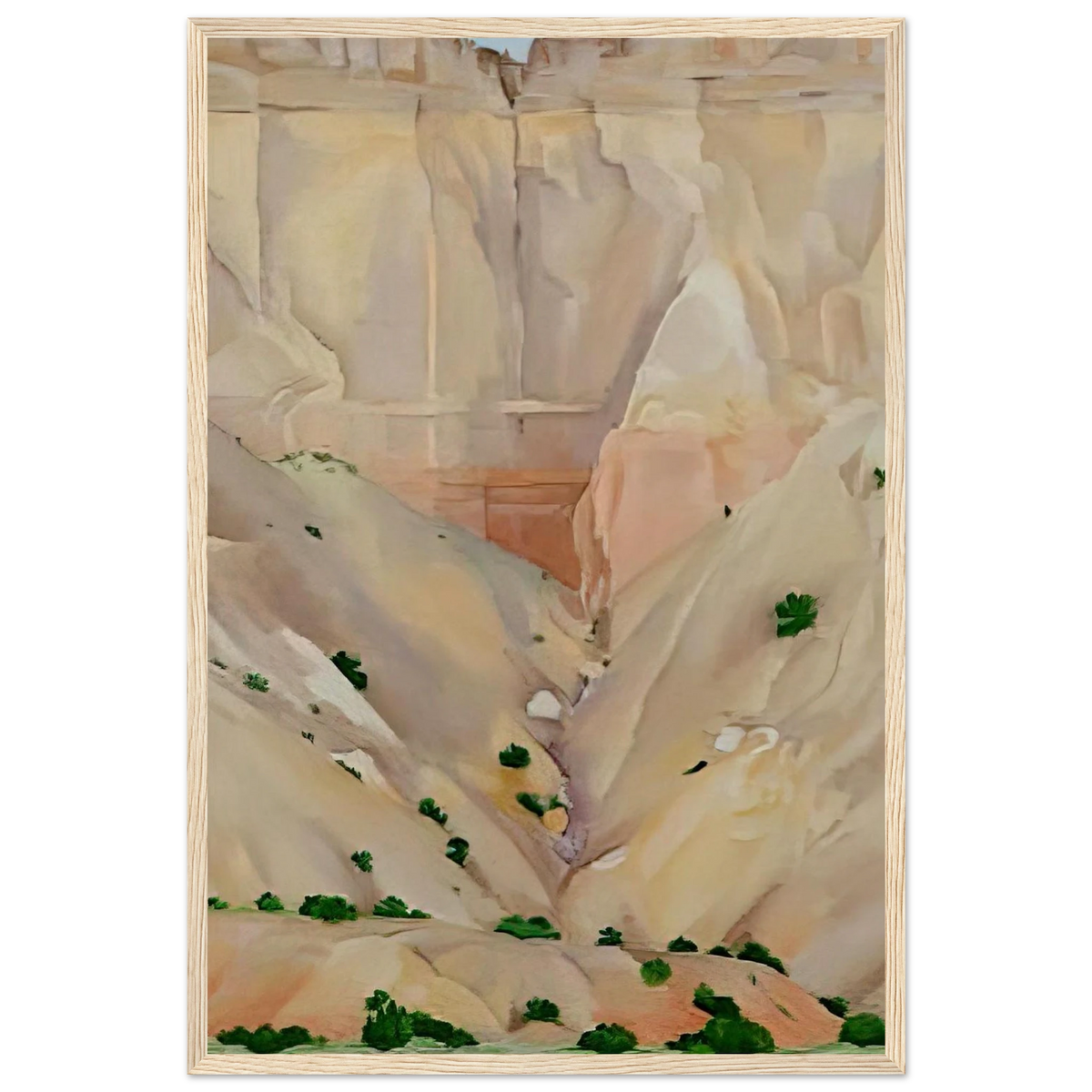 Cliffs Beyond Abiquiu, Dry Waterfall Framed Poster | Georgia O'Keeffe Framed Prints Wall Art | Georgia O Keeffe Prints