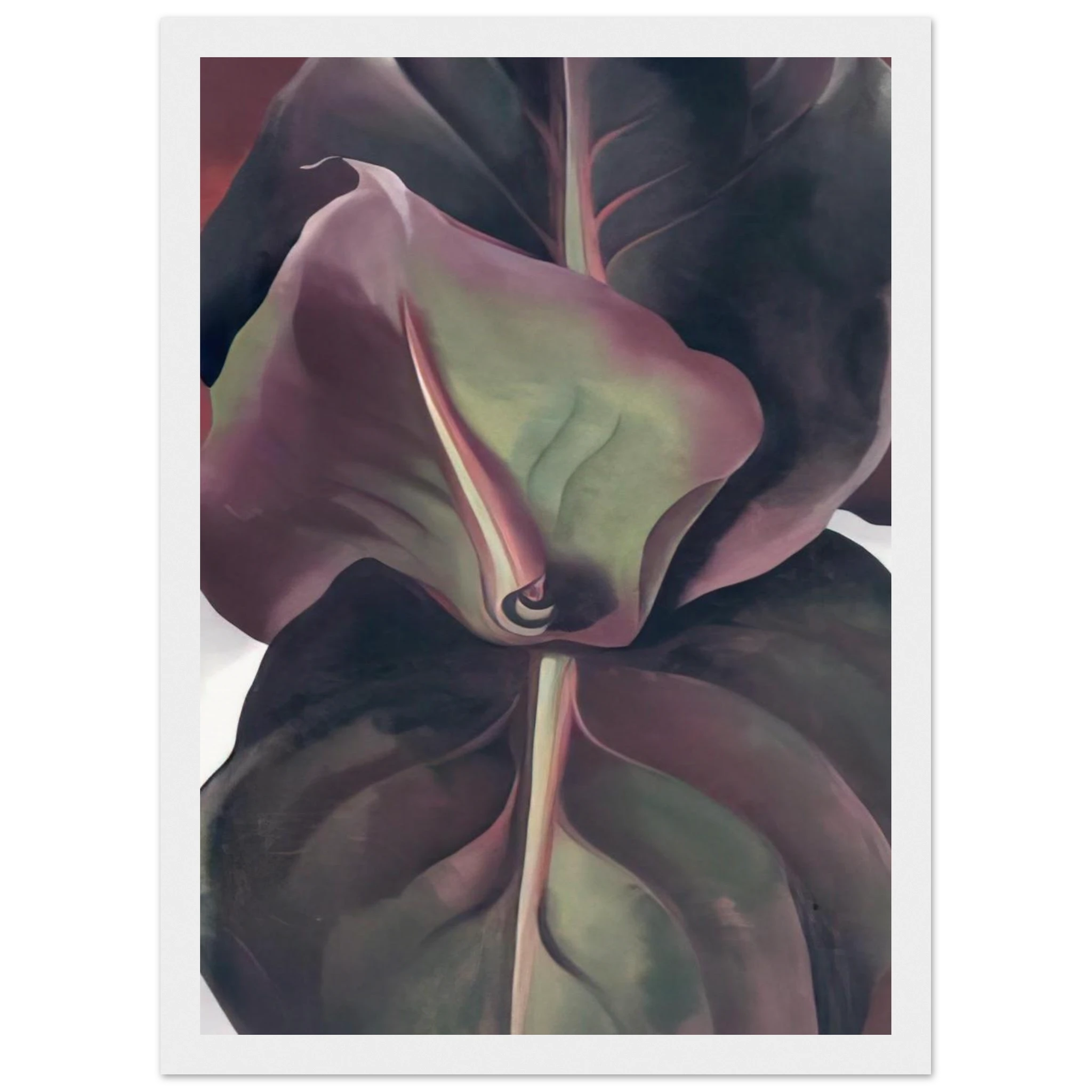 Canna Leaves Framed Poster | Georgia O'Keeffe Framed Prints Wall Art | Georgia O Keeffe Prints